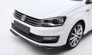 Левая часть Сплиттер Бампера Volkswagen Polo V 2014-2020 АБС Пластик